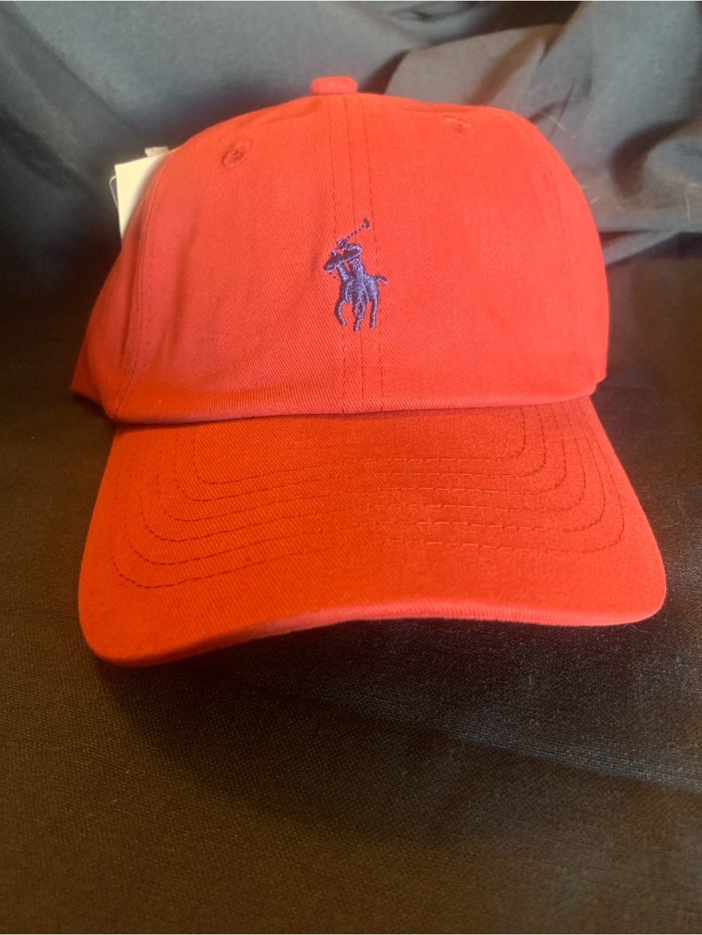Ralph Lauren Maroon Polo Baseball Cap with Embroidered Label - Picture 3 of 7